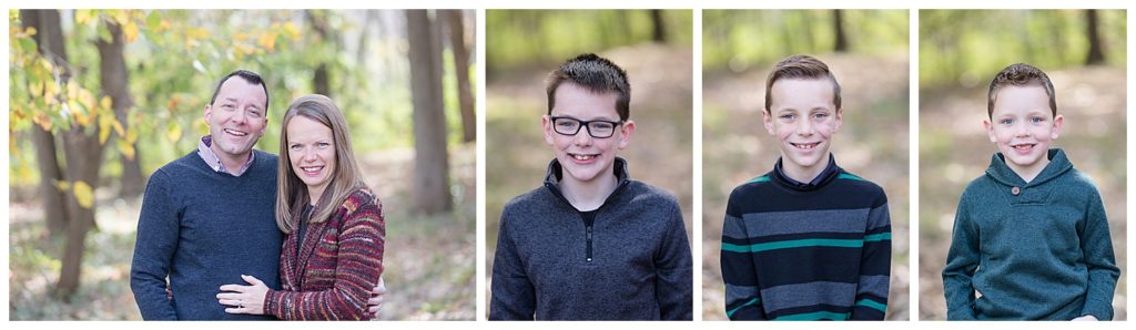 portraits of family members fall leaves green bay wisconsin 