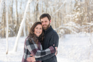 barkhausen wildfowl preserve winter engagement session snow green bay wisconsin