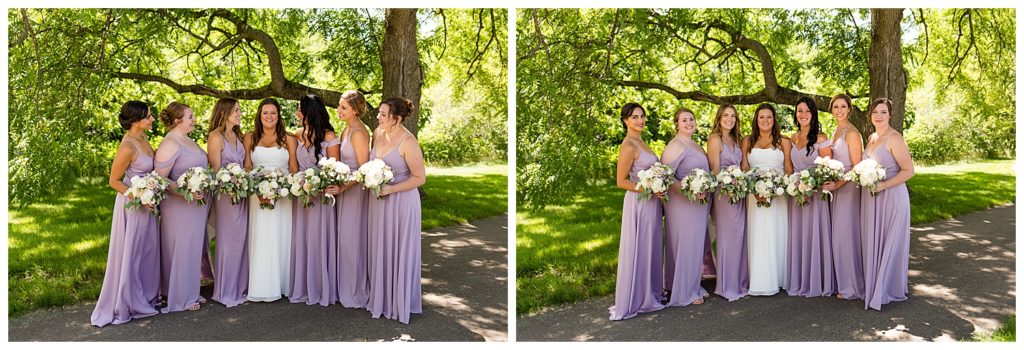 bridesmaids wedding lilac dresses 