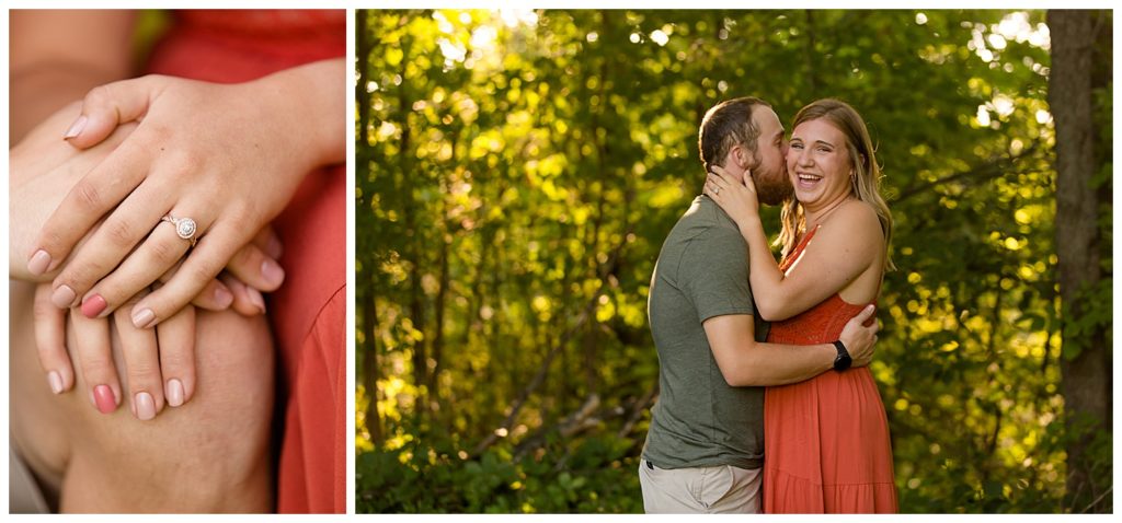 engagement photos green bay wisconsin woods 