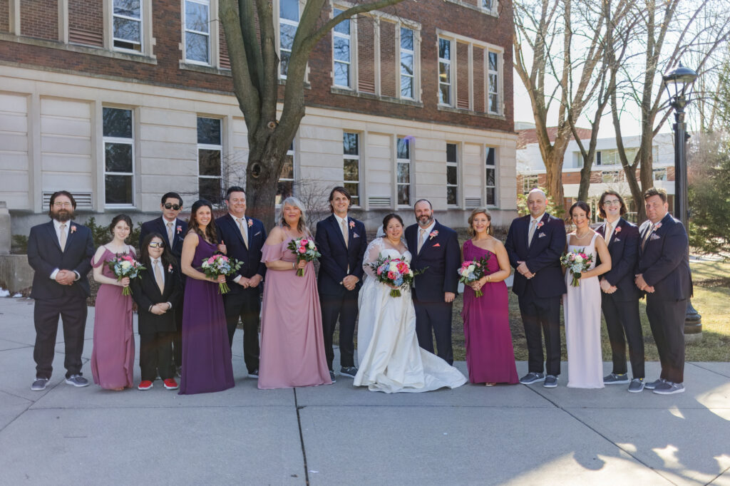 Wedding Party Pictures at St. Norbert College 