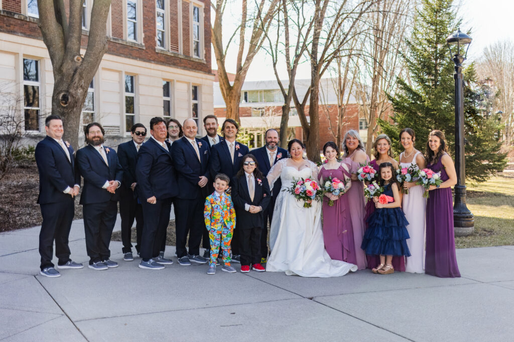 Wedding Party photos at St. Norbert College Wedding Photographer in Green Bay WI 
