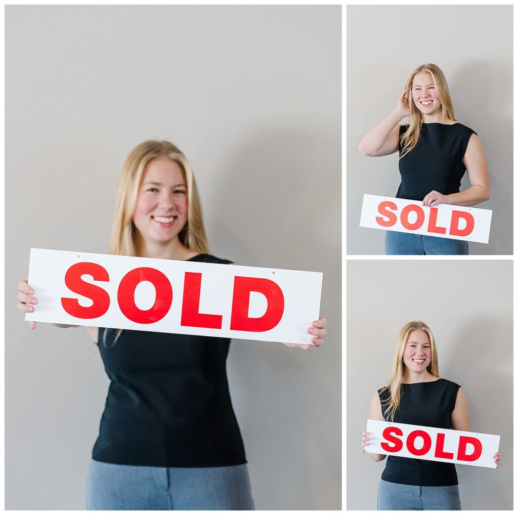 Green Bay Wisconsin Realtor Headshot Branding Corporate Session SOLD sign